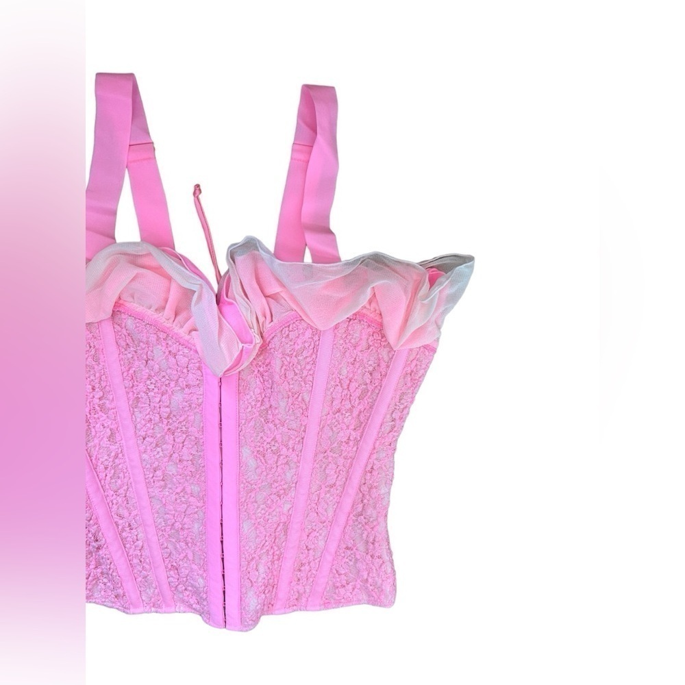 Free People We are HAH Seams Like A Princess Corset in Rose Quartz Sz XS NWT - Picture 10 of 16